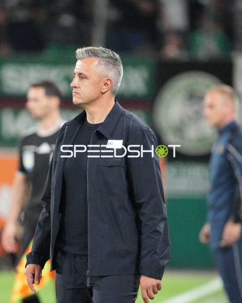 Trainer an der Seitenlinie im Allianz Stadion Wien