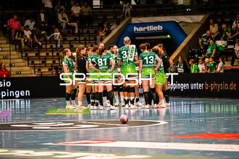Frisch auf Göppingen in Auszeit-Besprechung in der EWS Arena