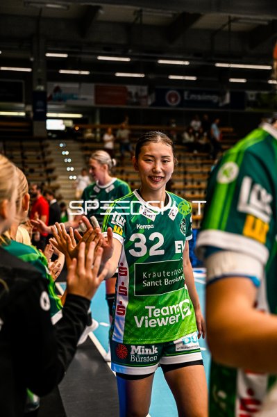 Haruno Sasaki (#32; Frisch auf Göppingen) nach Spielende
