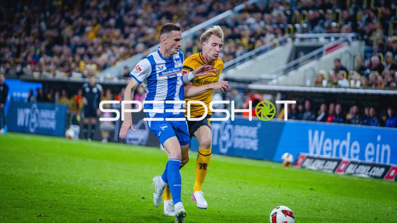 Vincent Vermeij (#9; SG Dynamo Dresden) im Zweikampf