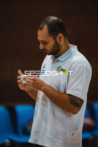 Trainer der Saarlouis Royals in der Coaching-Zone