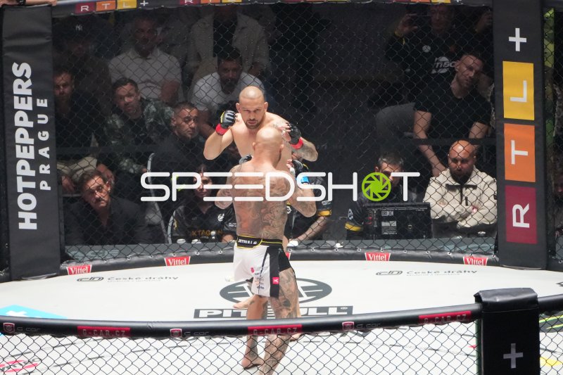 Max Coga im MMA-Kampf in der Octagon-Arena