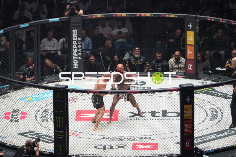 MMA-Kampf in der Octagon-Arena der Deutsche Bank Park