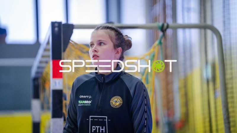 Spielerin des HC Rödertal in der Aufwärmphase
