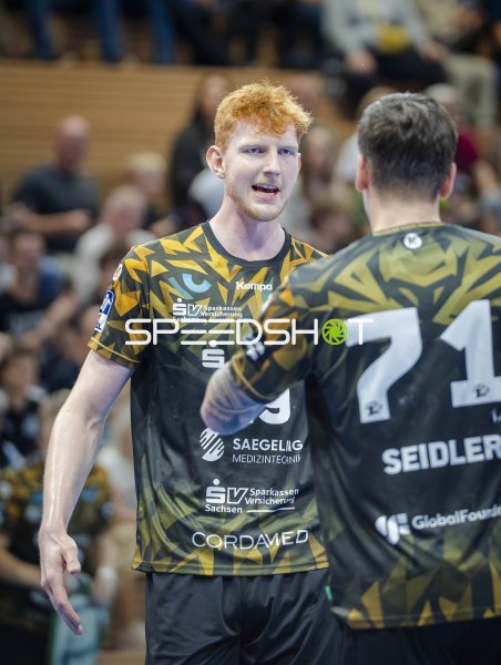 Daniel Bláha (#19; HC Elbflorenz) in der BallsportArena Dresden