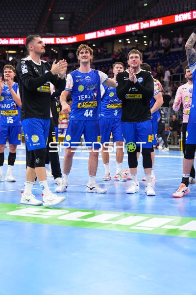 ThSV Eisenach nach Spielende in der SAP Arena Mannheim