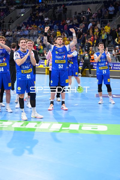 ThSV Eisenach jubelt nach Sieg in der SAP Arena Mannheim