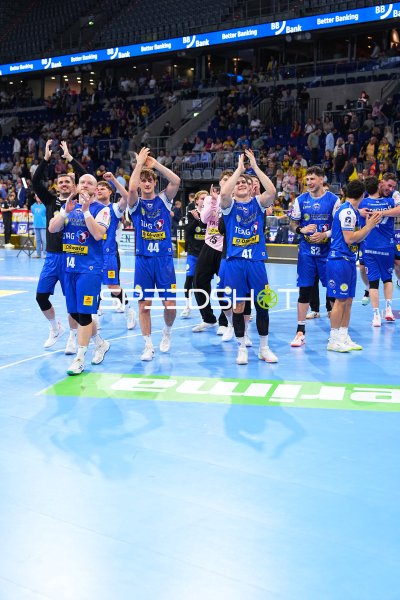 ThSV Eisenach jubelt nach Sieg in der SAP Arena Mannheim