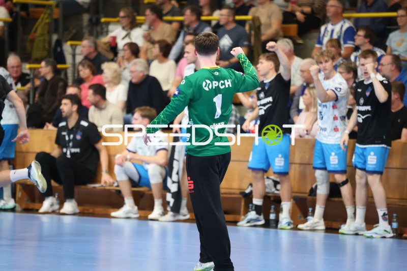 Torwart der 1. VfL Potsdam in der Hansehalle Lübeck