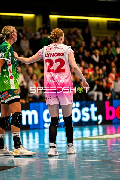 Mirja Lingsø Jensen (#22; HSG Bensheim/Auerbach) in der EWS Arena Göppingen