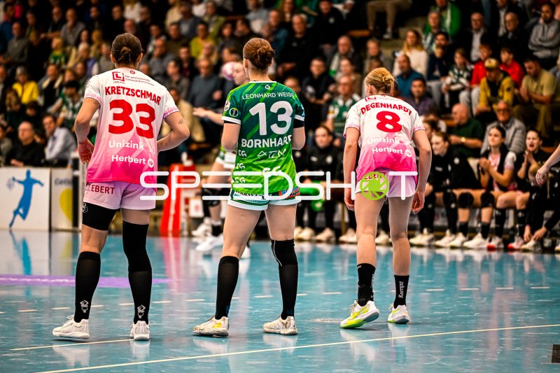Aylin Bornhardt (#13; Frisch auf Göppingen) im Spielaufbau gegen Bensheim/Auerbach