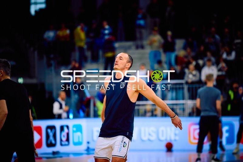 Spieler während des Aufwärmens