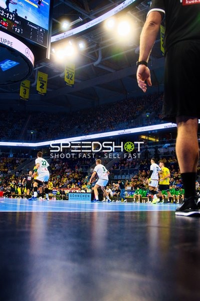 Spielszene in der Nähe des Tores