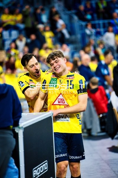 Jubel von Rhein Neckar Löwen Spielern