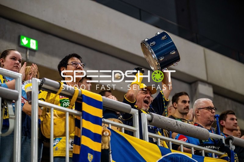 Fans feuern ihr Team an