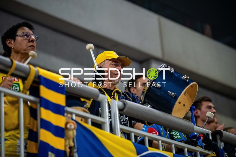 Fans feiern für ihre Mannschaft