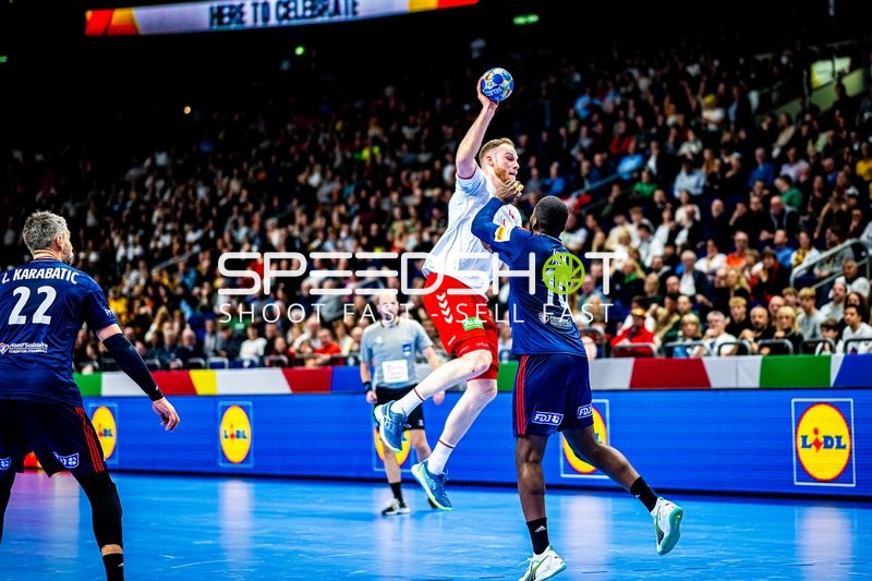 Handball I Herren I Euro 2024 I Vorrunde I Gruppe A I Schweiz - Frankreich I 14.01.2024