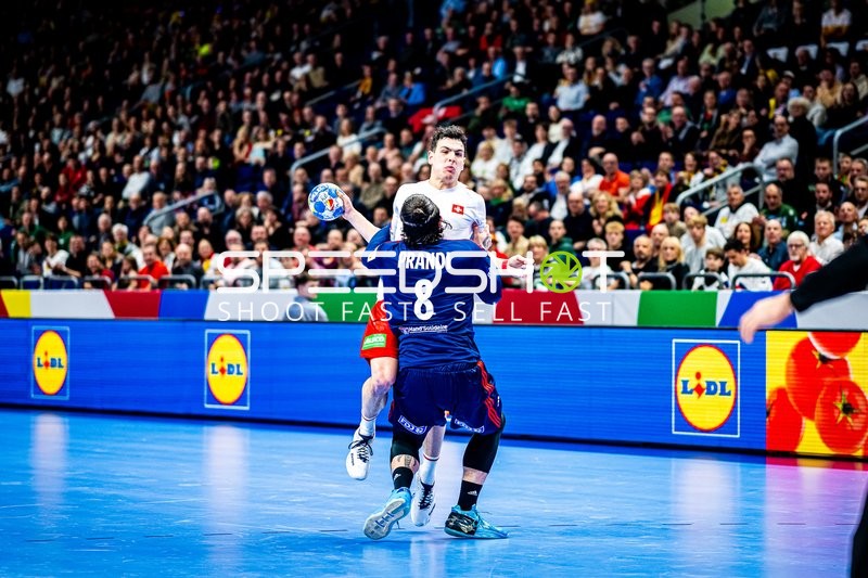 Handball I Herren I Euro 2024 I Vorrunde I Gruppe A I Schweiz - Frankreich I 14.01.2024