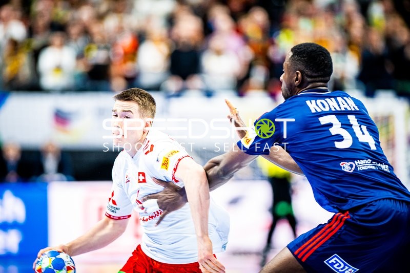 Handball I Herren I Euro 2024 I Vorrunde I Gruppe A I Schweiz - Frankreich I 14.01.2024