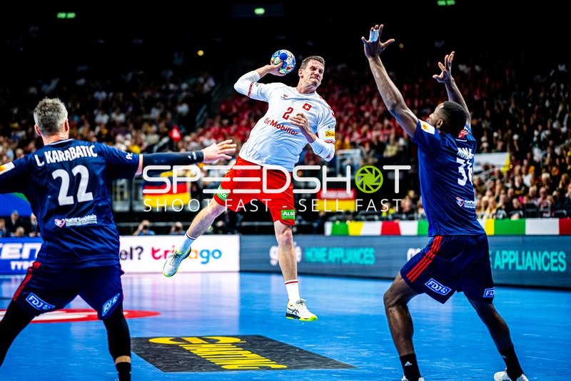 Handball I Herren I Euro 2024 I Vorrunde I Gruppe A I Schweiz - Frankreich I 14.01.2024
