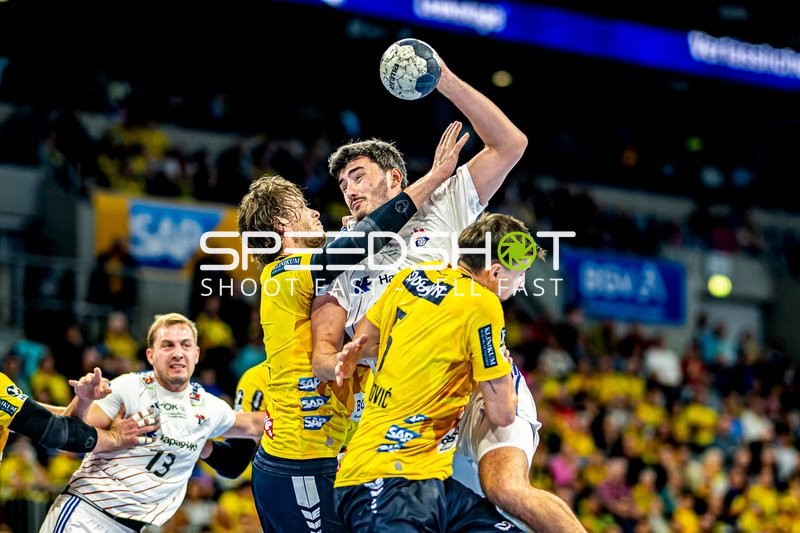 Handball I Herren I Saison 2024-2025 I Daikin Handballbundesliga I 5. Spieltag I Rhein-Neckar Löwen - Handball Sportverein Hamburg I 07.10.2024