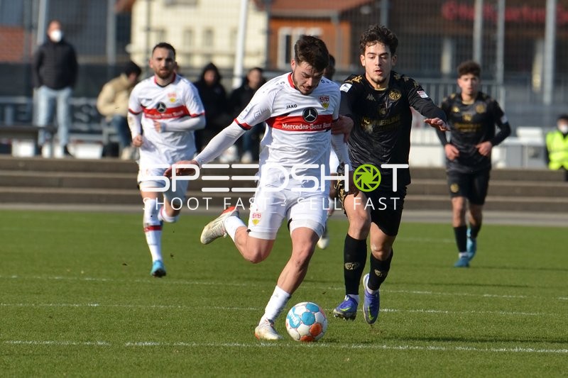 Fußball I Herren I Saison 2021-2022 I Regionalliga Südwest I 24. Spieltag I VfB Stuttgart II - 1. FSV Mainz 05 II I 12.02.2022