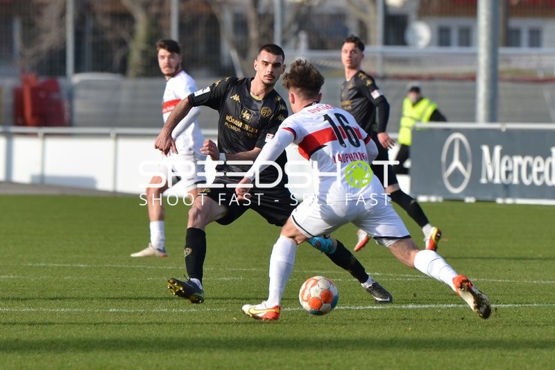 Fußball I Herren I Saison 2021-2022 I Regionalliga Südwest I 24. Spieltag I VfB Stuttgart II - 1. FSV Mainz 05 II I 12.02.2022