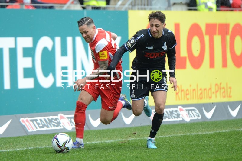 Fußball I Herren I Saison 2021-2022 I 3.Liga I 32.Spieltag I 1. FC Kaiserslautern - MSV Duisburg I 02.04.2022