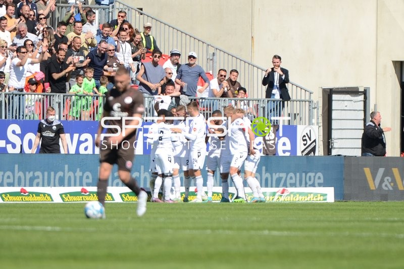 Fußball I Herren I Saison 2021-2022 I 2. Bundesliga I 30.Spieltag I SV Sandhausen - FC St. Pauli I 16.04.2022