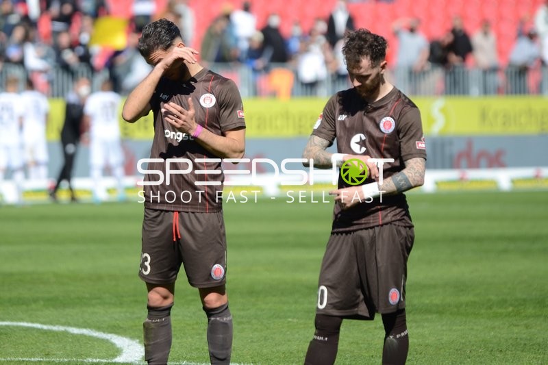 Fußball I Herren I Saison 2021-2022 I 2. Bundesliga I 30.Spieltag I SV Sandhausen - FC St. Pauli I 16.04.2022