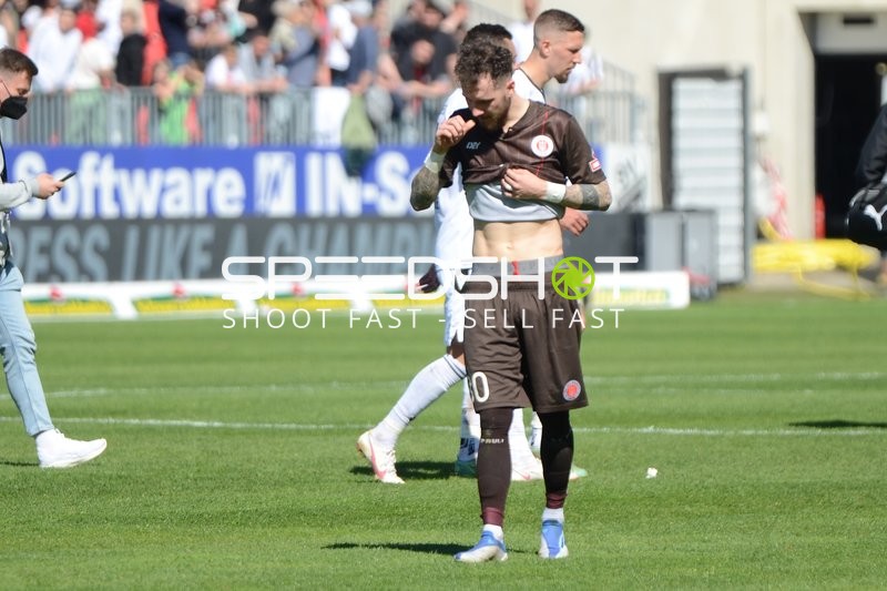 Fußball I Herren I Saison 2021-2022 I 2. Bundesliga I 30.Spieltag I SV Sandhausen - FC St. Pauli I 16.04.2022