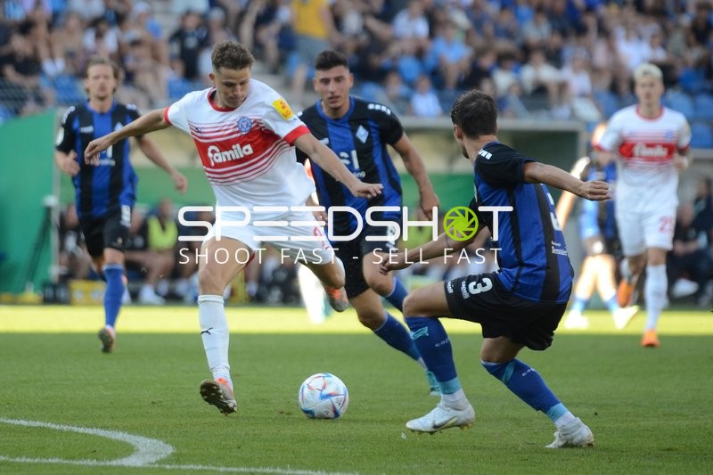 Fußball I Herren I Saison 2022-2023 I DFB-Pokal I 1. Runde I SV Waldhof Mannheim - Holstein Kiel I 31.07.2022