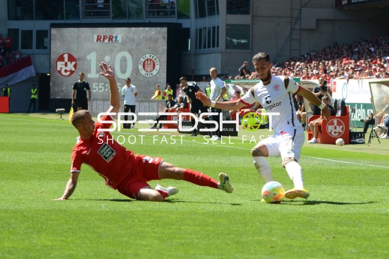 Fußball I Herren I Saison 2022-2023 I 2. Bundesliga I 3. Spieltag I 1. FC Kaiserslautern - FC St. Pauli I 07.08.2022