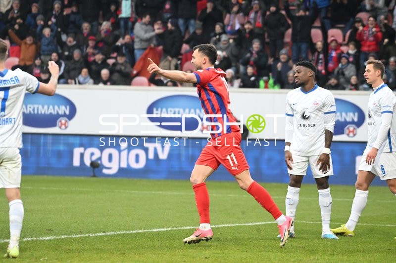 Fußball I Herren I Saison 2022-2023 I 2. Bundesliga I 18. Spieltag I 1. FC Heidenheim 1846 - F.C. Hansa Rostock I 28.01.2023