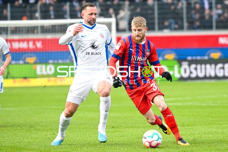 Fußball I Herren I Saison 2022-2023 I 2. Bundesliga I 18. Spieltag I 1. FC Heidenheim 1846 - F.C. Hansa Rostock I 28.01.2023