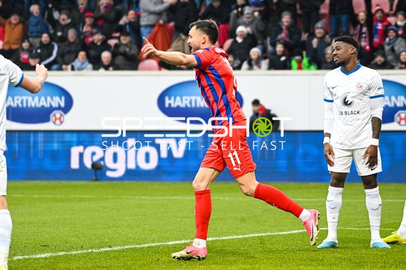 Fußball I Herren I Saison 2022-2023 I 2. Bundesliga I 18. Spieltag I 1. FC Heidenheim 1846 - F.C. Hansa Rostock I 28.01.2023