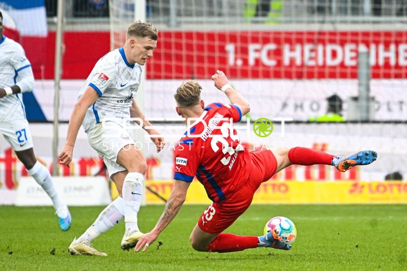 Fußball I Herren I Saison 2022-2023 I 2. Bundesliga I 18. Spieltag I 1. FC Heidenheim 1846 - F.C. Hansa Rostock I 28.01.2023