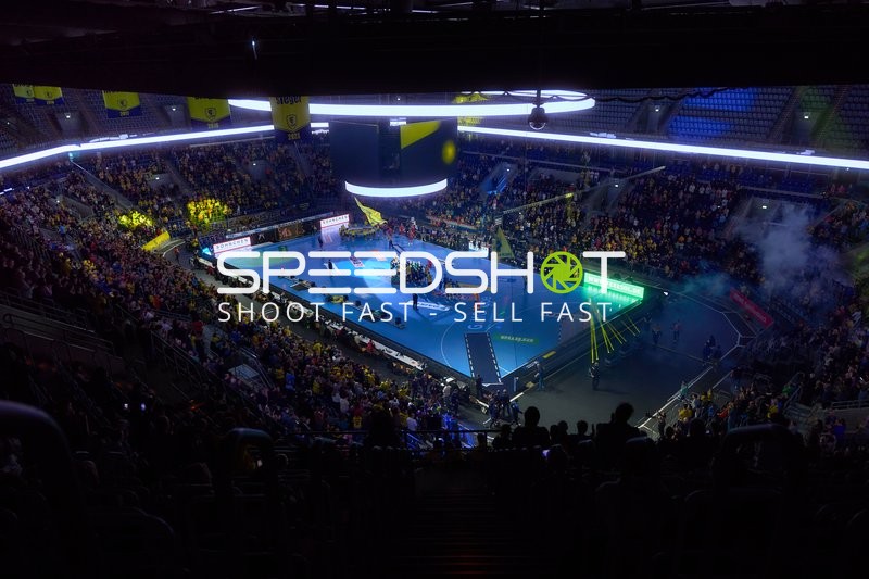 Spielvorbereitung in der Arena