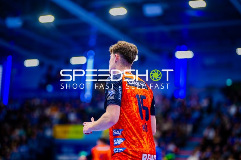 Spieler von Rhein-Neckar Löwen ist in Bewegung.