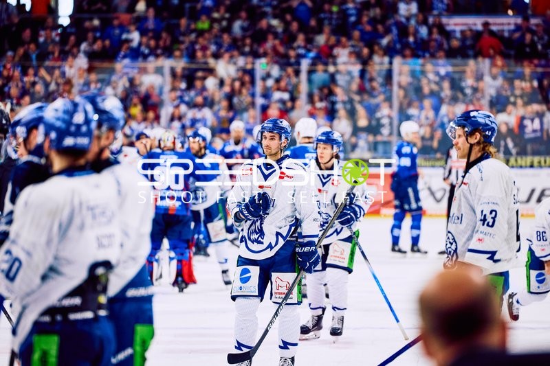 Spieler der Straubing Tigers auf dem Eis