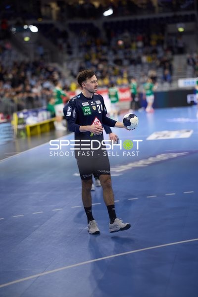 Ein Spieler in der Aufwärmphase