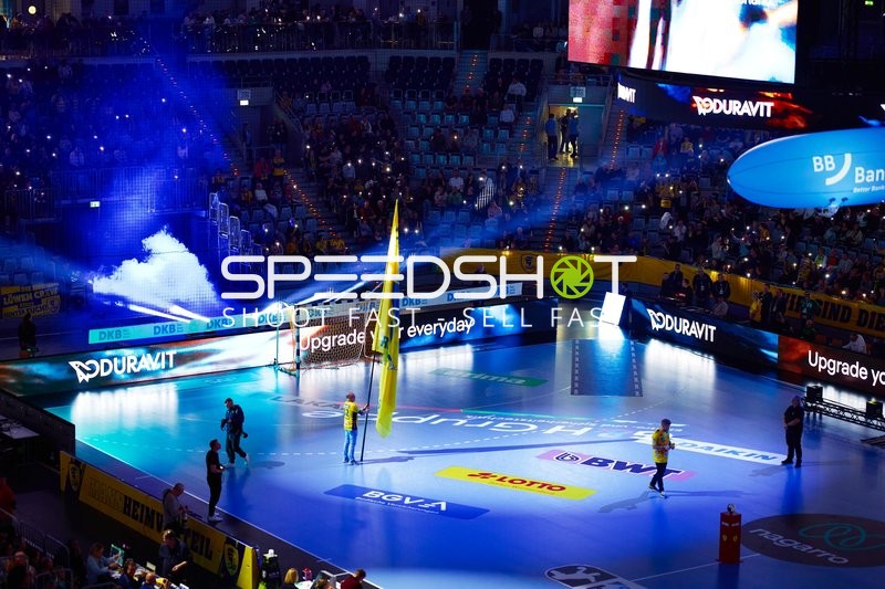 Einlaufzeremonie vor dem Spiel