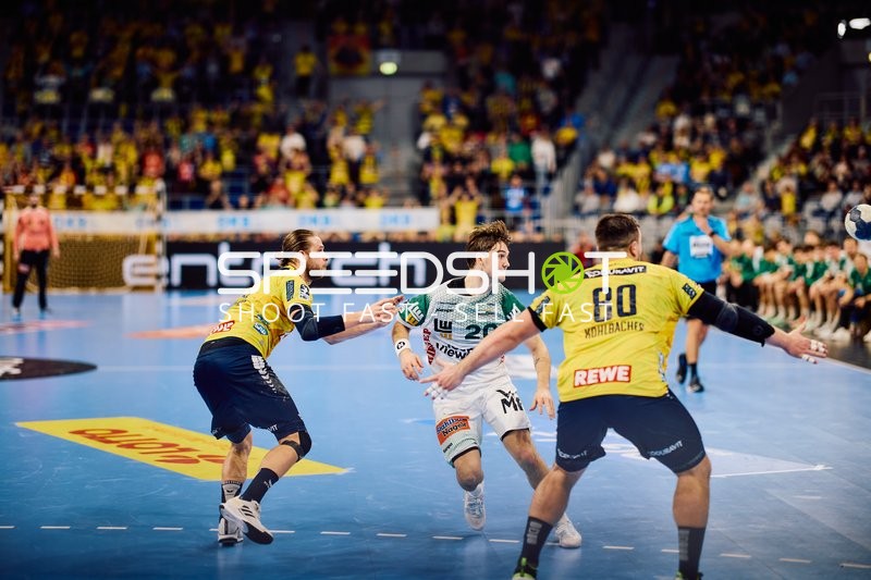 Angriff von Frisch Auf Göppingen gegen die Abwehr von Rhein Neckar Löwen