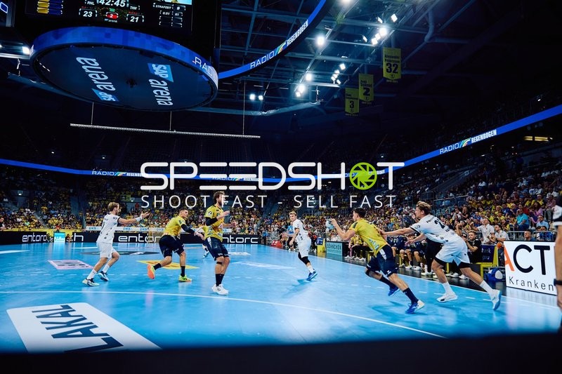 Spielszene auf dem Handballfeld