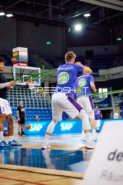 Aufwärmen der Spieler