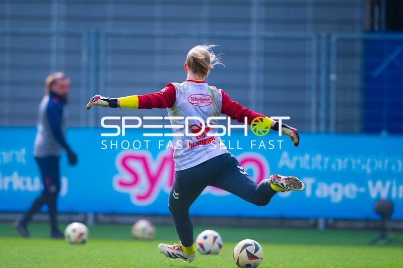 Spieler beim Warm-up