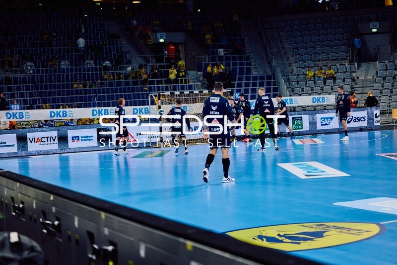 Spieler beim Aufwärmen