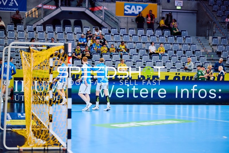 Spielvorbereitung von TBV Lemgo Lippe in der SAP Arena