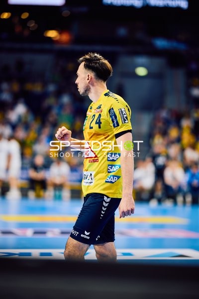 Spieler der Rhein-Neckar Löwen in Aktion