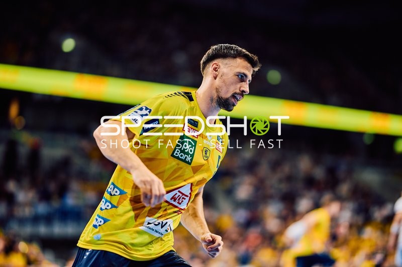 Rhein-Neckar Löwen Spieler in Aktion